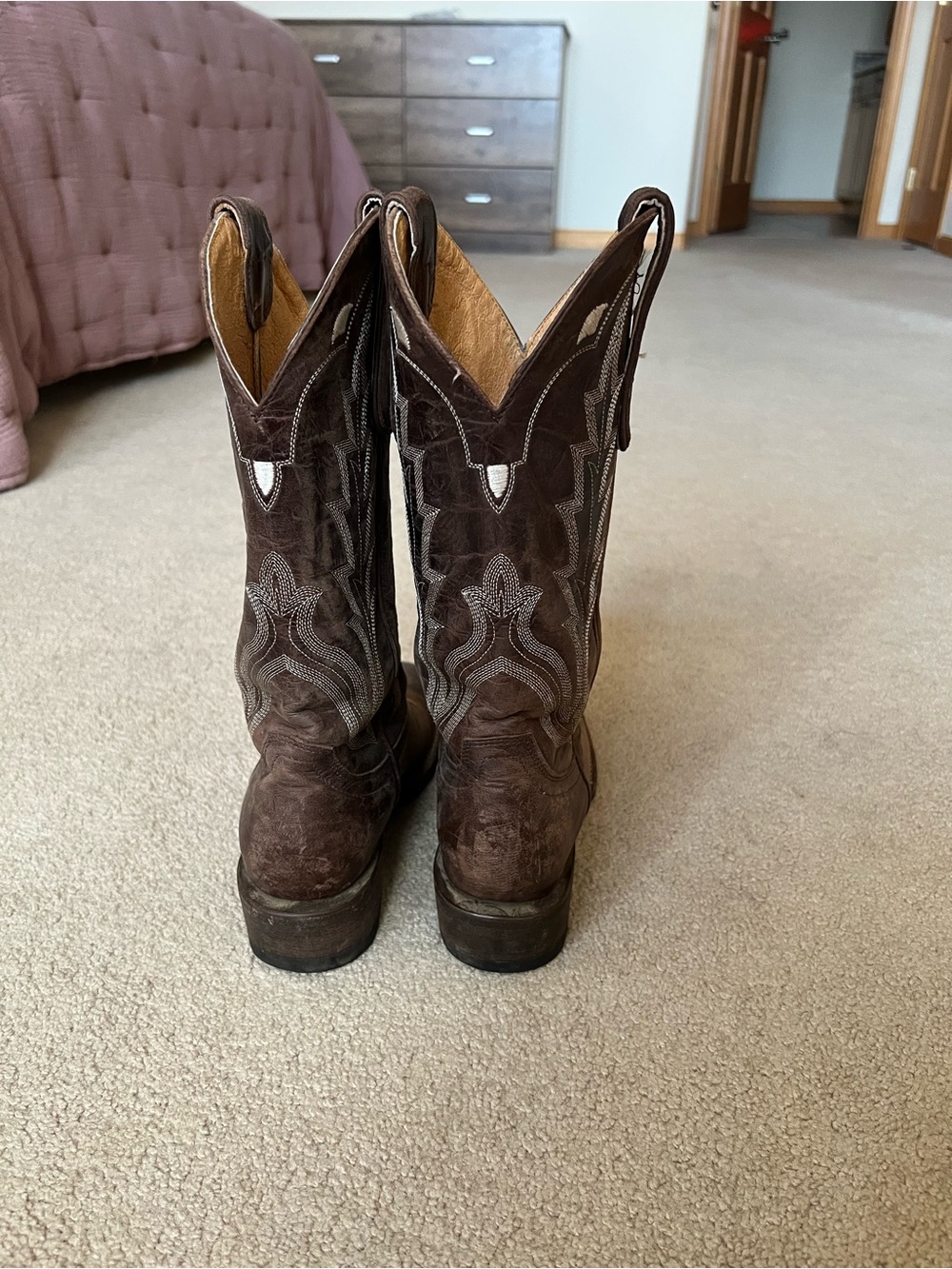 Women’s Brown Leather Western Cowboy Boots